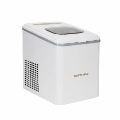 West Bend Timeless Countertop Bullet Ice Maker - White / Gold Perspective: left