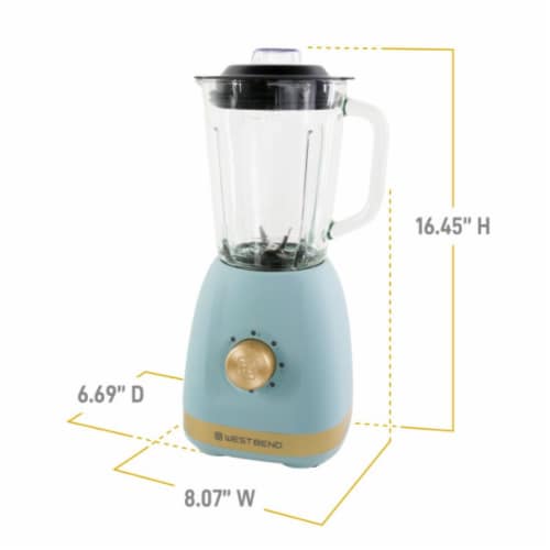 Westbend Timeless Multi-Function Blender - Blue / Gold Perspective: left