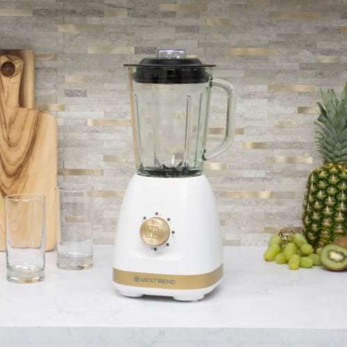 West Bend Timeless Multi Function Blender White/Gold, 48 oz Fred Meyer