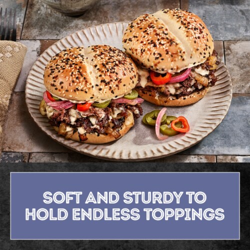 Nature's Own Perfectly Crafted Everything Buns Non-GMO Everything Hamburger Buns Perspective: left