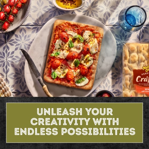 Nature's Own Perfectly Crafted White Artisan Flats, Non-GMO Flatbread, 4 Count Perspective: left