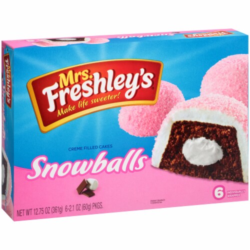 Mrs. Freshley's Creme Filled Snowballs Perspective: left