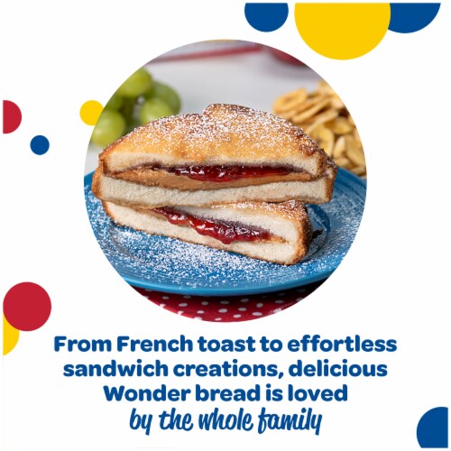 Wonder Bread Small Classic White Sandwich Bread, Sliced White Bread, 16 oz Loaf Perspective: left