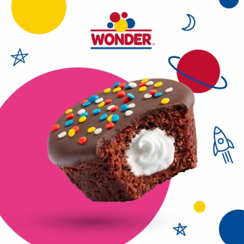 Wonder Crème Filled Chocolate Cupcakes Perspective: left