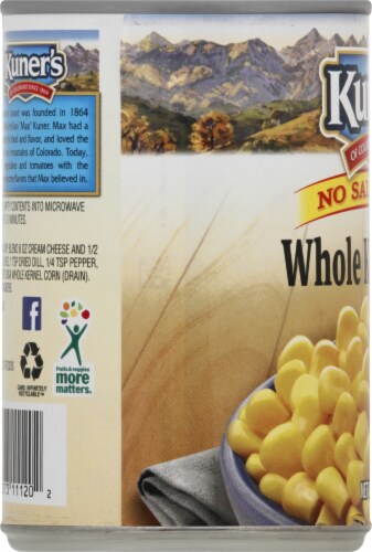 Kuner's No Salt Added Whole Kernel Corn Perspective: left