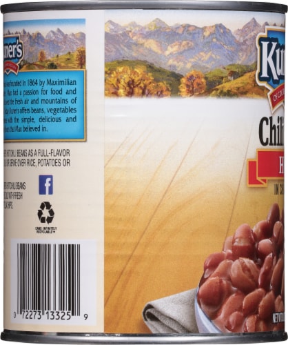 Kuner's Hot Chili Beans in Chili Sauce Perspective: left
