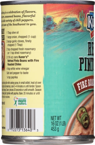 Kuner's® Southwest Fire Roasted Chiles Refried Pinto Beans Perspective: left