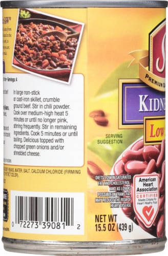 S&W® Low Sodium Premium Kidney Beans Perspective: left