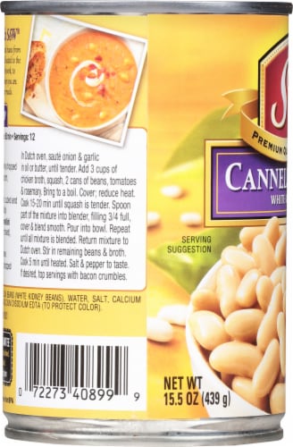 S&W Premium White Cannellini Kidney Beans - 15.5 Ounces Perspective: left