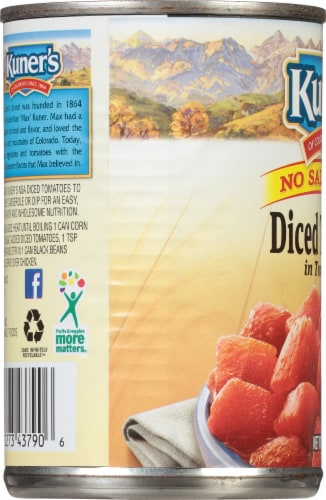 Kuner's® No Salt Added Diced Tomatoes Perspective: left