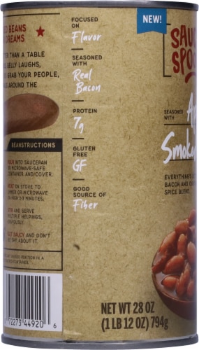 Saucy Spoon™ Applewood Smoked Bacon Baked Beans Perspective: left
