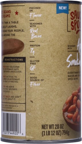 Saucy Spoon™ Applewood Smoked Bacon Baked Beans Perspective: left