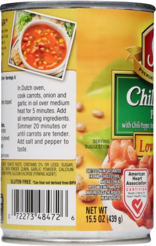 S&W® Low Sodium Pinto Chili Beans Perspective: left