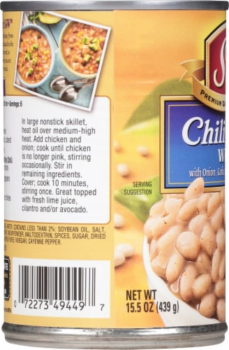 S&W Premium White Chili Beans Perspective: left