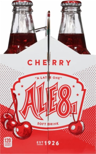 Ale-8-One® Cherry Soda Bottles Perspective: left