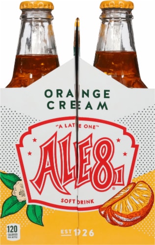 Ale-8-One® Orange Cream Soda Bottles Perspective: left