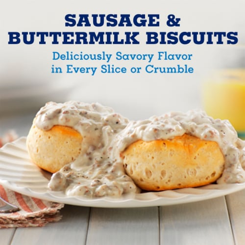 Odom’S Tennessee Pride Sausage And Buttermilk Biscuits Breakfast Sandwiches Perspective: left