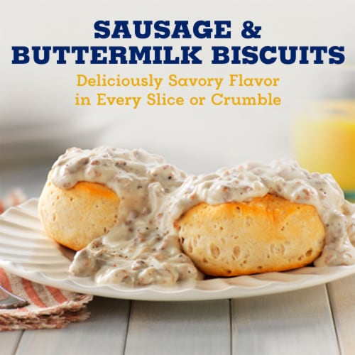 Odom’S Tennessee Pride Sausage And Buttermilk Biscuits Breakfast Sandwiches Perspective: left