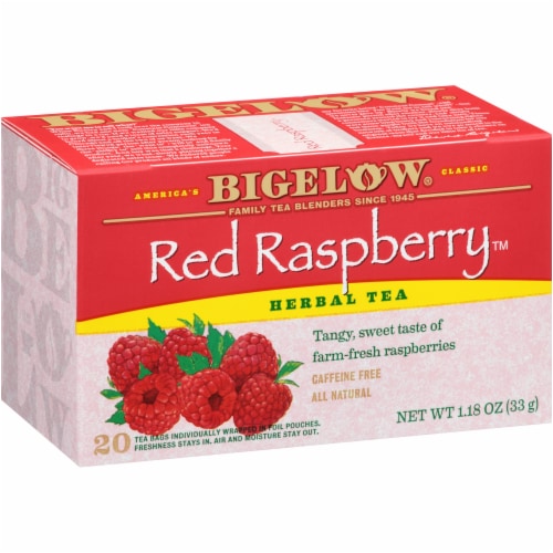 Bigelow Red Raspberry Herbal Tea Perspective: left