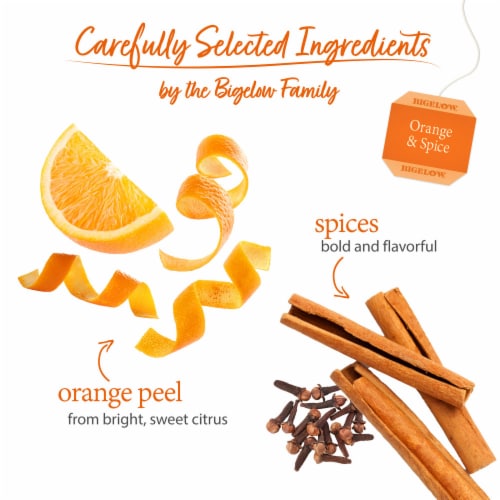 Bigelow® Orange & Spice Herbal Tea Bags Perspective: left