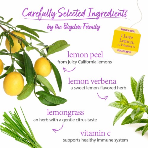 Bigelow® I Love Lemon® with Vitamin C Herbal Tea Bags Perspective: left