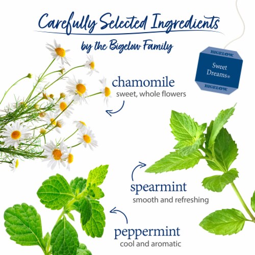 Bigelow® Sweet Dreams® Caffeine Free Herbal Tea Bags Perspective: left