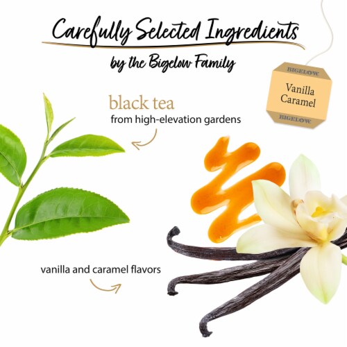 Bigelow Vanilla Caramel Black Tea Bags Perspective: left