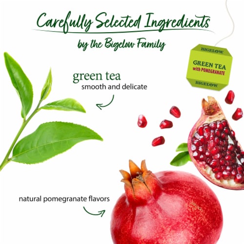 Bigelow® Green Tea with Pomegranate Tea Bags Perspective: left