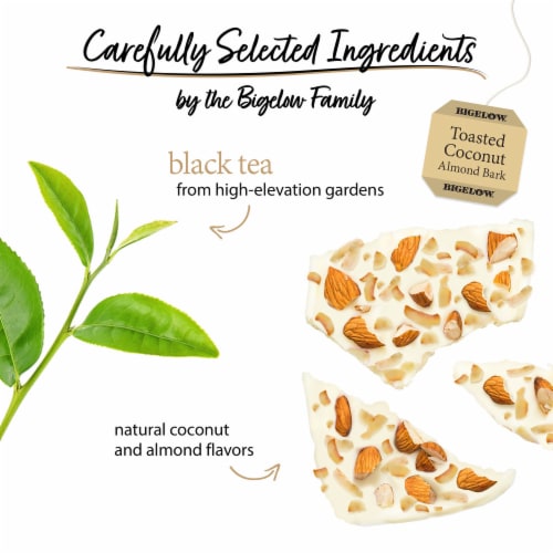 Bigelow Toasted Coconut Almond Bark Black Tea Perspective: left