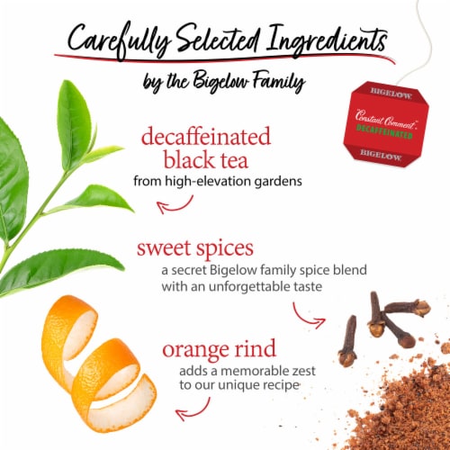 Bigelow Constant Comment Decaffeinated Black Tea Bags Perspective: left