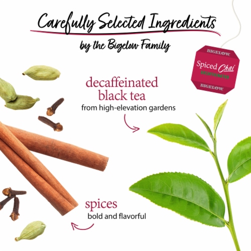 Bigelow® Spiced Chai Decaffeinated Black Tea Perspective: left