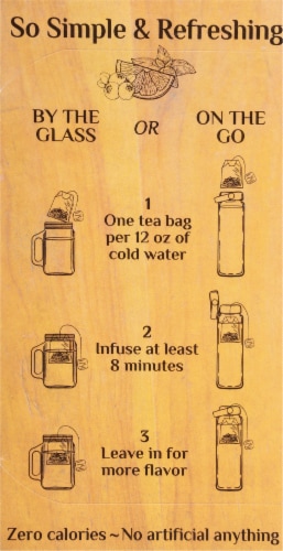 Bigelow Botanicals Cold Water Infusion Blueberry Citrus Basil Herbal Tea Bags Perspective: left