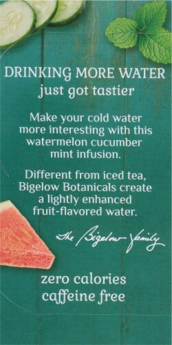Bigelow Botanicals™ Cold Water Infusion Watermelon Cucumber Mint Herbal Tea Bags Perspective: left