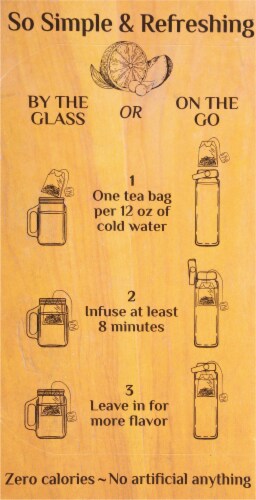 Bigelow Botanicals™ Peach Lemon Acai Cold Water Infusions Herbal Tea Bags Perspective: left