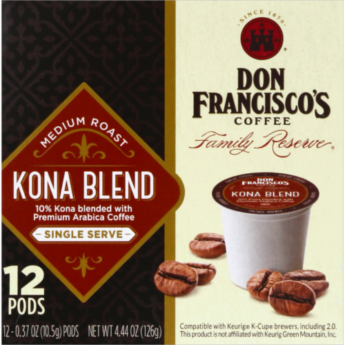 Don Francisco's® Coffee Family Reserve Kona Blend Medium Roast Coffee Pods Perspective: left