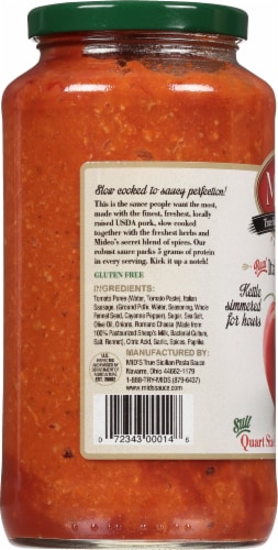 Mid's Italian Sausage Pasta Sauce Perspective: left