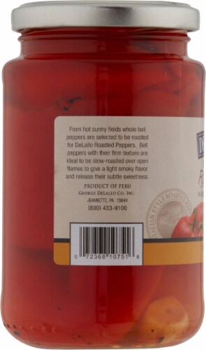 DeLallo® Roasted Red Peppers with Garlic Perspective: left