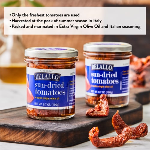 Delallo® Sun-Dried Tomatoes in Extra Virgin Olive Oil Perspective: left