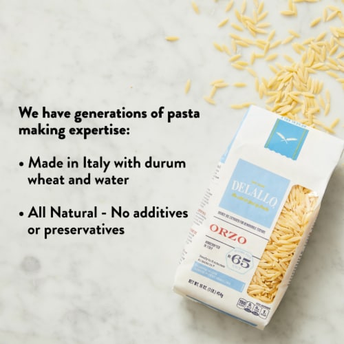 DeLallo® Orzo No. 65 Cut Pasta Perspective: left