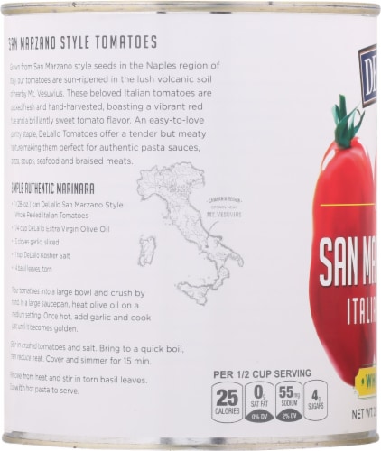 DeLallo® San Marzano Style Whole Peeled Italian Tomatoes Perspective: left