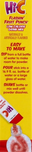 Hi-C® Flashin Fruit Punch Singles to Go Drink Mix Perspective: left
