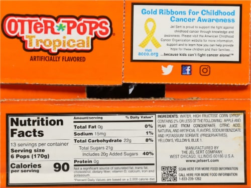 Otter Pops® Tropical Freezer Pops Perspective: left