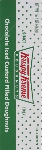Krispy Kreme Iced Custard Filled Doughnuts 6 Count Perspective: left