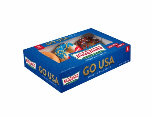 Krispy Kreme® GO USA Assorted Doughnuts Perspective: left