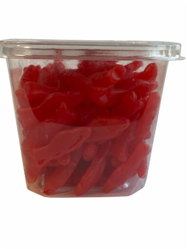 Torn & Glasser Red Nordic Gummi Fish Perspective: left