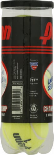 Penn® Championship Extra-Duty Yellow Felt Tennis Balls Perspective: left