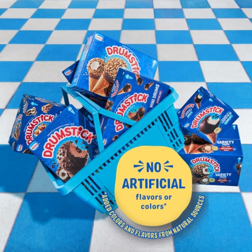 Drumstick Simply Dipped Cones Variety Pack - Vanilla, Mint, Vanilla Fudge Perspective: left