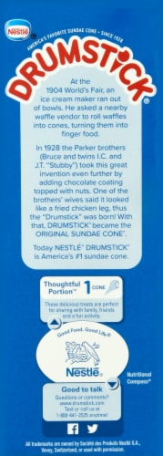 Drumstick® Cookie Dipped Vanilla Frozen Dairy Dessert Cones Perspective: left
