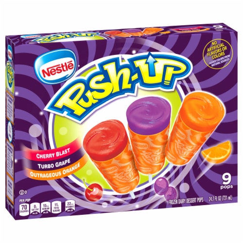 Nestle® Push Up Cherry Orange Grape Variety Pops Perspective: left