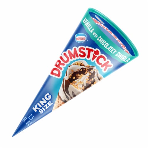 Nestle Drumstick Vanilla With Chocolatey Swirls King Cone Perspective: left